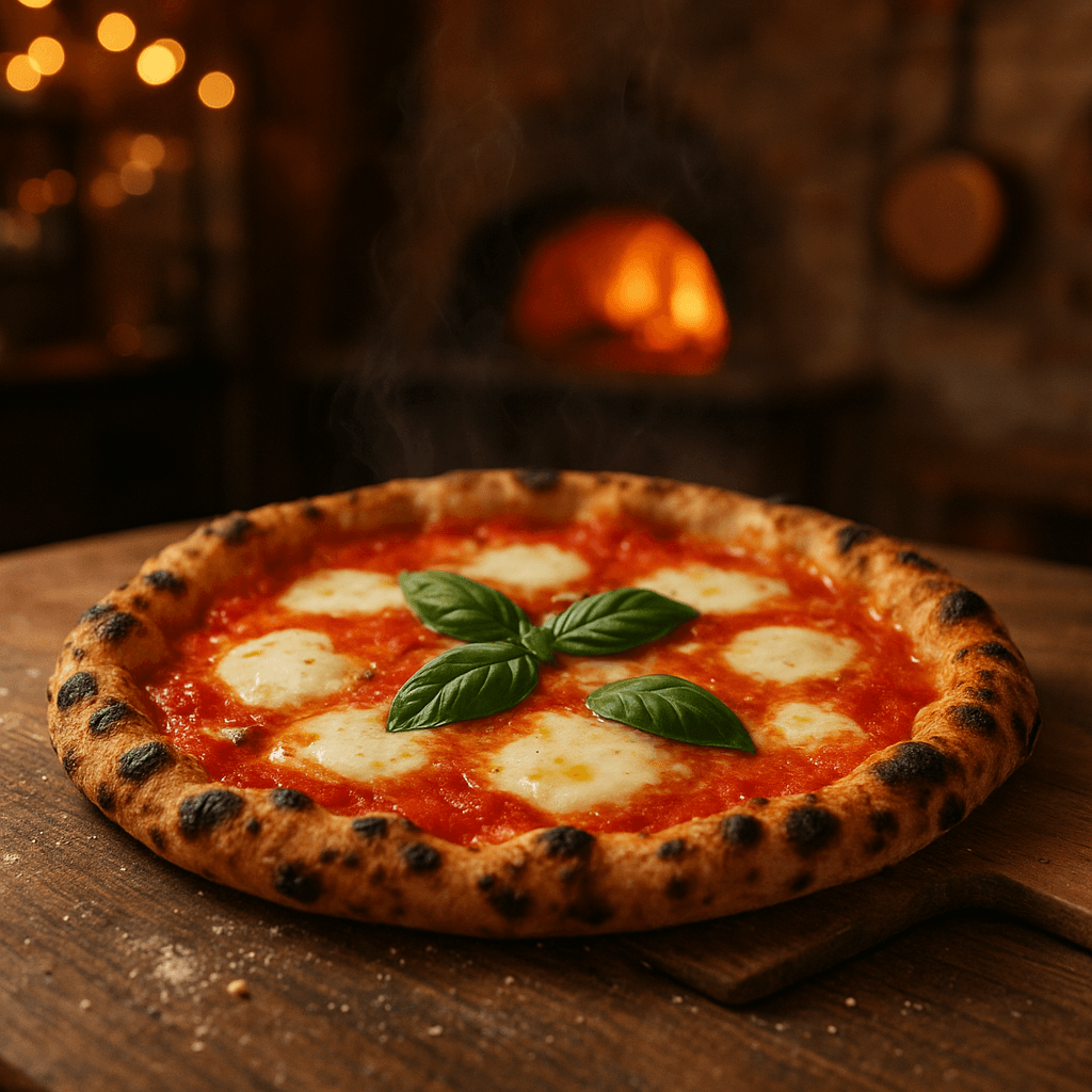 Wood-fired Neapolitan pizza